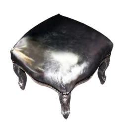 Casa Padrino Barock Fußhocker Silber / Silber - Hocker Möbel