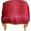 Casa Padrino Barock Fußhocker im Antik Stil, Bordeauxrot mit Muster und Gold, 39 x 39 x 34 cm