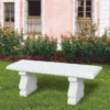 Casa Padrino Barock Gartenbank Weiß 140 cm - Barock Garten Möbel - Made in Italy