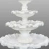 Casa Padrino Barock Gartenbrunnen mit kleiner Lilie Ø 130 x H. 200 cm - Prunkvoller Springbrunnen im Barockstil