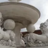 Casa Padrino Barock Garten Deko Springbrunnen Pferde Grau Ø 686 x H. 340 cm - Made in Italy