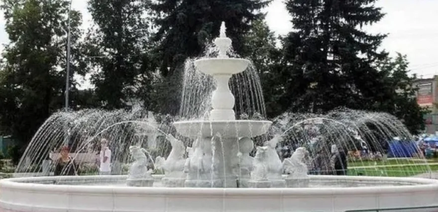 Casa Padrino Barock Garten Deko Springbrunnen Pferde Grau Ø 686 x H. 340 cm - Made in Italy