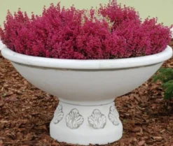 Casa Padrino Barock Garten Deko Blumentopf Weiß Ø 90 x H. 56 cm - Runder Pflanzentopf im Barockstil - Barock Garten Deko - Barock Terrassen Deko - Barock Deko Accessoires