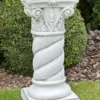 Casa Padrino Barock Garten Deko Säule Grau H. 70 cm - Barockstil Garten Deko