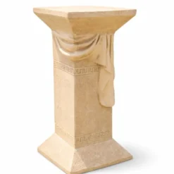 Casa Padrino Barock Garten Deko Säule Beige H. 66 cm - Garten Accessoires