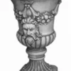 Casa Padrino Barock Garten Deko Blumentopf Grau Ø 51 x H. 76 cm - Prunkvoller Pflanzentopf im Barockstil - Barock Garten Deko - Barock Terrassen Deko - Barock Deko Accessoires