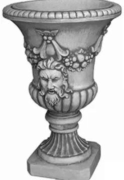 Casa Padrino Barock Garten Deko Blumentopf Grau Ø 51 x H. 76 cm - Prunkvoller Pflanzentopf im Barockstil - Barock Garten Deko - Barock Terrassen Deko - Barock Deko Accessoires
