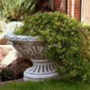 Casa Padrino Barock Garten Deko Blumentopf Grau 36 x 26 x H. 40 cm - Ovaler Pflanzentopf im Barockstil - Barock Garten Deko - Barock Terrassen Deko - Barock Deko Accessoires