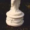 Casa Padrino Barock Garten Deko Sockel Weiß Ø 45 x H. 30 cm - Garten Accessoires
