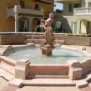 Casa Padrino Barock Garten Deko Springbrunnen Braun Ø 482 x H. 200 cm - Made in Italy