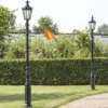 Casa Padrino Barock Gartenlaterne Grün H. 315 cm - Barock Außenbeleuchtung