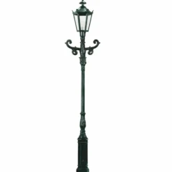 Casa Padrino Barock Gartenlaterne Grün H. 315 cm - Barock Außenbeleuchtung