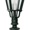 Casa Padrino Barock Gartenlaterne / Gartenlampe 22 x 22 x H. 95 cm - Verschiedene Farben - Wetterfeste Garten Terrassen Außenleuchte