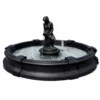 Casa Padrino Barock Garten Springbrunnen Schwarz Ø 234 x H. 115 cm - Made in Italy