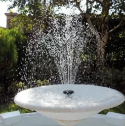Casa Padrino Barock Garten Springbrunnen Weiß Ø 234 x H. 80 cm - Made in Italy