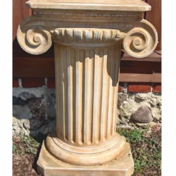 Casa Padrino Barock Halbsäule Beige H. 77 cm - Barockstil Garten Deko