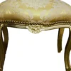 Casa Padrino Barock Hocker Gold Bouquet Muster / Gold Medium