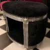 Casa Padrino Barock Hundebett & Katzenbett Schwarz / Silber - Handgefertigtes Hunde & Katzen Sofa im Barockstil - Barock Hunde & Katzen Möbel - Barock Tiermöbel - Edel & Prunkvoll