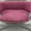 Casa Padrino Barock Hundebett Rosa / Silber - Barock Hundemöbel - Barock Tiermöbel - Prunkvolle Tiermöbel im Barockstil