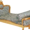 Casa Padrino Barock Hundebett Grün Muster / Antik Gold - Handgefertigtes Antik Stil Hundebett - Prunkvolle Hunde Möbel im Barockstil - Antik Stil Tiermöbel - Barock Tiermöbel