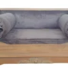 Casa Padrino Barock Hundebett Grau / Naturfarben - Prunkvolles Antik Stil Hundebett - Handgefertigte Hunde Möbel im Barockstil - Antik Stil Tiermöbel - Barock Tiermöbel