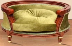 Casa Padrino Barock Hundebett Royal Grün / Braun / Gold - Barock Hundemöbel - Barock Tiermöbel - Möbel im Barockstil