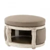 Casa Padrino Barock Hunde & Katzen Haus Luxury Mod2 Sandfarben / Antik Weiß 58 x 45 x 39 cm