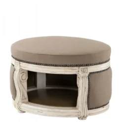 Casa Padrino Barock Hunde & Katzen Haus Luxury Mod2 Sandfarben / Antik Weiß 58 x 45 x 39 cm