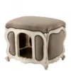 Casa Padrino Barock Hunde & Katzen Haus Luxury Sandfarben / Antik Weiß 60 x 50 x 50 cm
