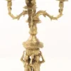 Casa Padrino Barock Kerzenständer Set Gold 16 x 16 x H. 42 cm - Barockstil Kerzenhalter aus vergoldeter Bronze