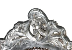 Casa Padrino Barock Kinder Chaiselongue Weiß / Silber - Barock Möbel