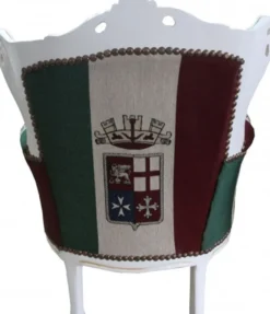 Casa Padrino Barock Kinder Sessel Italien Design Creme - Handgefertigter Thron aus Massivholz, Höhe 84 cm