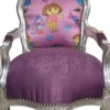 Casa Padrino Barock Kinderstuhl im Antik Stil - Lila / Silber, Höhe 71 cm - Hochwertiges Kindermöbel