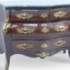 Casa Padrino Barock Kommode aus massivem Buchenholz in Mahagoni Braun mit goldenen Metallapplikationen 120 cm - Hotel Collection
