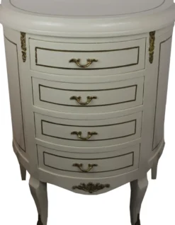 Casa Padrino Barock Kommode Creme/Gold Breite 68 cm - Antik Stil Möbel