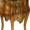 Casa Padrino Barock Kommode Gold 50 x 35 x 70 cm - Nachttisch im Antik Stil mit 3 Schubladen