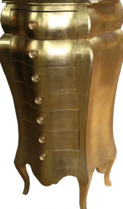 Casa Padrino Barock Kommode im Antik-Look Gold - Massivholz - 130,5 x 68 x 49 cm