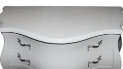 Casa Padrino Barock Kommode im Antik Stil Weiß / Silber 120 x 55 x 85 cm - Luxuriöse Holz Kommode