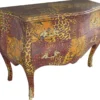 Casa Padrino Barock Kommode Leopard mit goldenen Metall Applikationen 123 cm Mod4 - Luxuriöse Barock Möbel