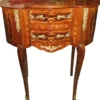 Casa Padrino Barock Kommode Mahagoni Intrasien Oval mit 2 Schubladen - Nachtschrank Antik Stil