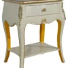 Casa Padrino Barock Kommode mit 1 Schublade Antik Weiß / Gold, B 50 cm x T 39 cm x H 70 cm - Nachttisch, Konsole, Nachtschrank