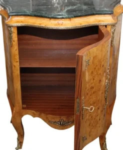 Casa Padrino Barock Kommode Mahagoni Hellbraun mit Marmorplatte - 88 x 40 x 87 cm