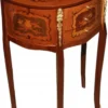 Casa Padrino Barock Kommode mit 3 Schubladen Braun Intarsien H 70 cm, B 45 cm - Antik Stil - Nachttisch Konsole