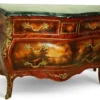 Casa Padrino Barock Kommode Mahagoni Braun mit Marmorplatte und goldenen Metallapplikationen 155 cm - Hotel Collection