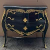 Casa Padrino Barock Kommode mit 3 Schubladen in Schwarz und Gold, 105 x 46 x 80 cm
