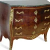 Casa Padrino Barock Kommode Mahagoni Braun mit Marmorplatte und goldenen Metallapplikationen 115 cm - Hotel Collection