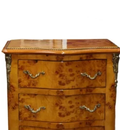 Casa Padrino Barock Kommode mit 7 Schubladen in Mahagoni Hellbraun 47 x 35 x 123 cm
