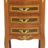 Casa Padrino Barock Kommode Mahagoni mit 4 Schubladen - Handgefertigt aus Massivholz, 40 x 30 x 80 cm