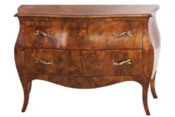 Casa Padrino Barock Kommode Mahagoni Braun mit messingfarbenen Metallgriffen 126 cm - Hotel Collection