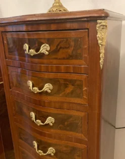Casa Padrino Barock Kommode mit 7 Schubladen Braun / Gold - Handgefertigter Massivholz Schrank im Barockstil - Wohnzimmer Möbel im Barockstil - Barock Möbel - Barock Einrichtung